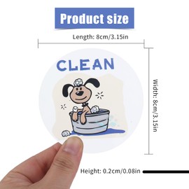 Dishwasher Clean Dirty Magnet Sign, Funny Dog Reversible Double-Sided Flip Clean Dirty Dish Washer Indicator Magnet with Adhesive Metal Plate for Kitchen Refrigerator Laundry Room Accessories