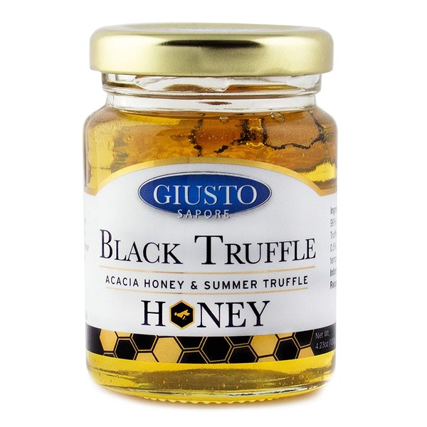 Giusto Sapore Tuscan Italian Black Truffle Honey - Premium Gourmet Truffle Honey - Imported from Italy and Family Owned