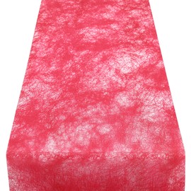 Time to Sparkle Non Woven Tablecloth 30CM X 10M Glitter Metal Tablecloth Roll Reusable Party Table Centerpiece for Wedding Birthday Baby Shower Red