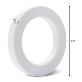 FloraCraft CraftFōM Wreath 2 Inch x 9.8 Inch White