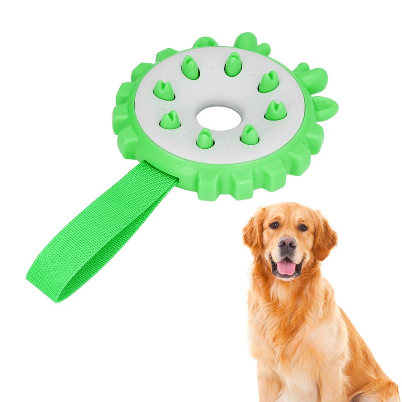 Dog Chewing Toy Bite Resistant Interactive Teeth Cleaning Round Puppy