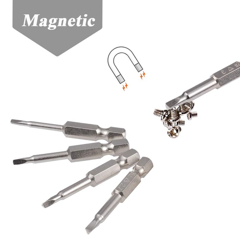 Mesee 5 Pieces 1/4 Inch Triangle Screwdriver Bits, 50 mm