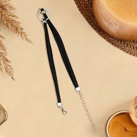 Ronglry Black Velvet Choker Necklace for Women - Adjustable Layered Goth Chokers - Gifts