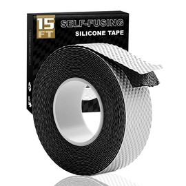 EVOULTES Self Fusing Silicone Tape, 15Ft Silicone Grip Tape for Handle Sealing Rubber Tape, No Adhesive Handle Grip Tape for Pull Up Bar, Barbell, Gym Equipment & Tools