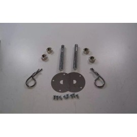 Hot Rod Chrome Universal Hood Pin Kit Hair Pin Style Chrome Steel Chevy Ford Mopar