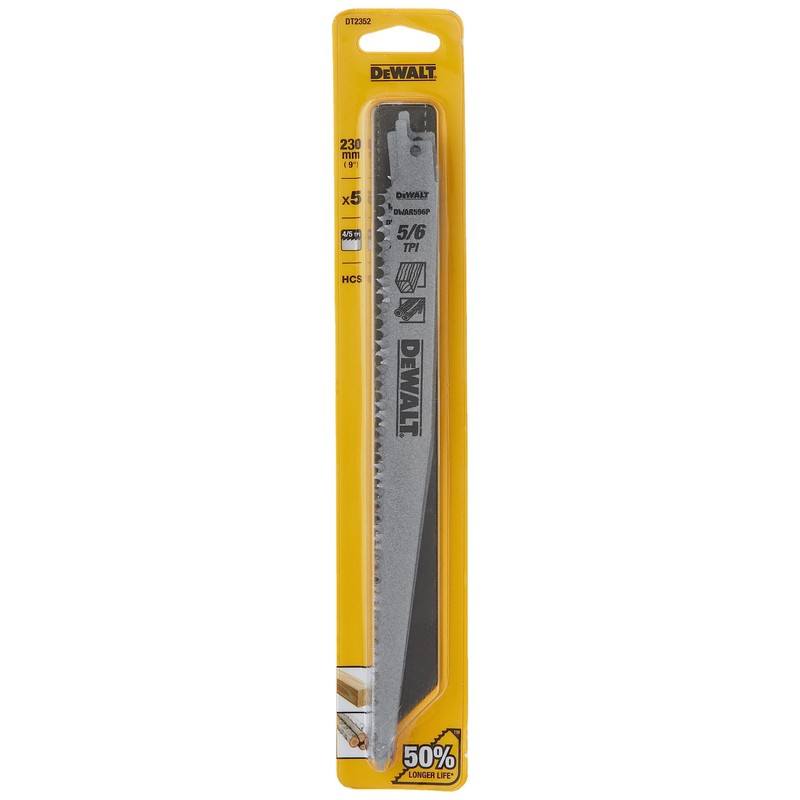 Dewalt DT2352-QZ Reciprocating Blades, One Size, Set of 5 Pieces