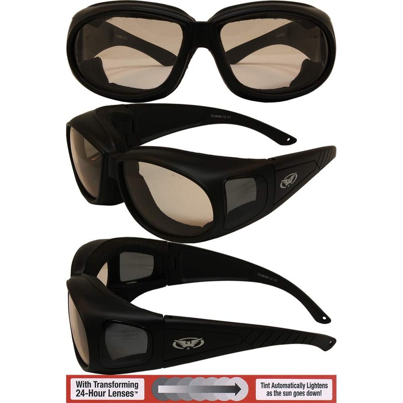 OUTFITTER - Photochromic Light Adjusting Lenses- Motorcycle Sunglasses - FREE