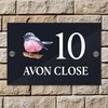 Badgemaster Modern Anthracite House Number Sign Plaque Stainless Steel Standoffs