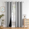 ChrisDowa 100% Blackout Curtains for Bedroom with Black Liner, 2