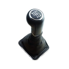 Newtown2700-parts Gear Stick Knob Gear Stick Gaiter Black Stitching Chrome Look Frame 6 Speed Compatible / Replacement Part For Vauxhall Zafira B 2005-2015