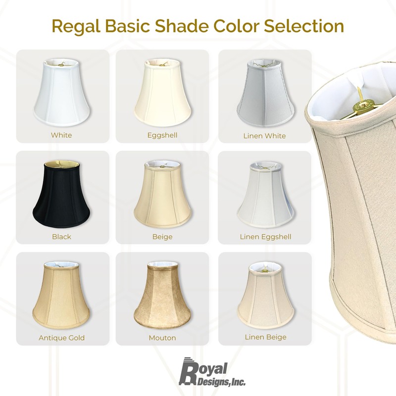 Royal Designs, Inc. BSO-704RC-8BLK/GL True Bell Basic Lamp Shade with