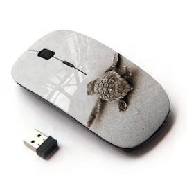 KawaiiMouse [ Optical 2.4G Wireless Mouse ] Turtle Baby Tortoise Sand Nature Animal
