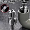 Pipe Threading Tool for Inner & Outer Threads, 2-in-1 Pipe