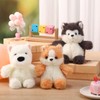 Gejoy 3 Pcs 6 Inch Plush Dog Kitten Stuffed Animals