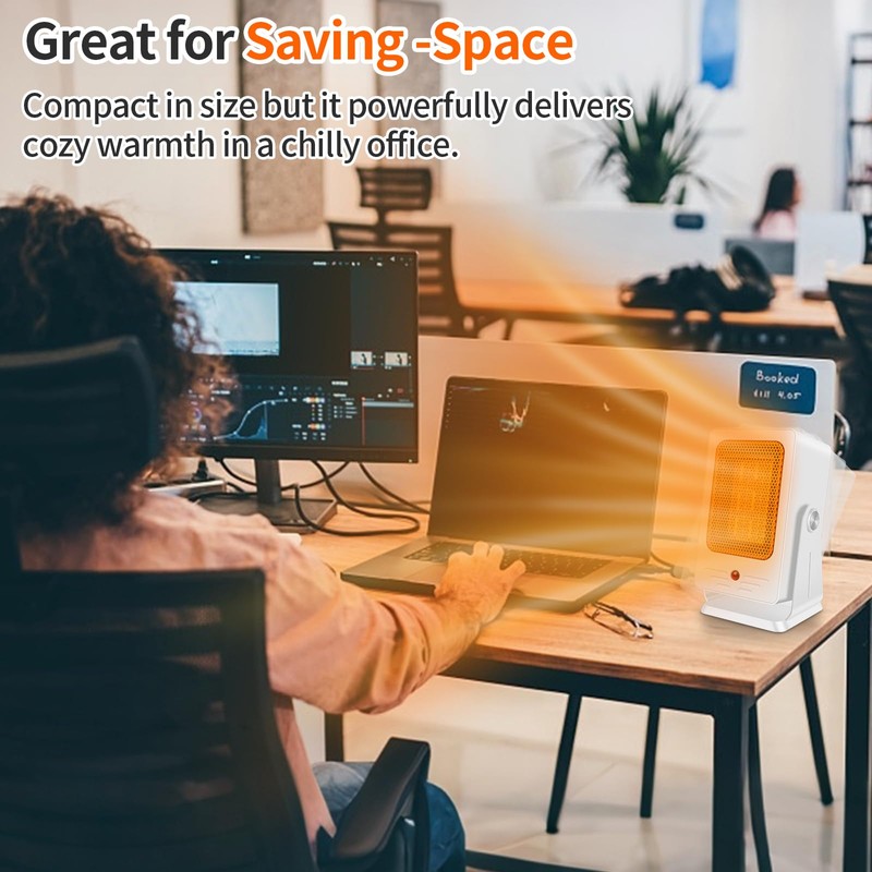 Verminget Portable Space Heaters for Indoor Use,Desktop Heater with 900W