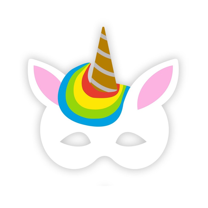 Unicorn Half Face Mask EVA Animal Fancy Dress Costume Accessory