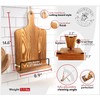 Willow & Croft Premium Cook Book Stand. Farmhouse Cutting Board