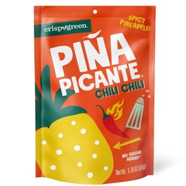 Crispy Green Piña Picante, Double Chili Dried Pineapple, Healthy Real Fruit Snacks, 12 Bags, 1.76 Ounces each