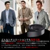 ZHUYING Men's Genuine Leather Belt, No Holes, Stepless, Auto Lock,