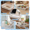 OUTFANDIA 4 Pack Plastic Basket for Organizing, Stackable A4 Paper