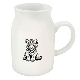 300ml 'Tiger Cub Sitting' Ceramic Milk Jug (MJ00018039)