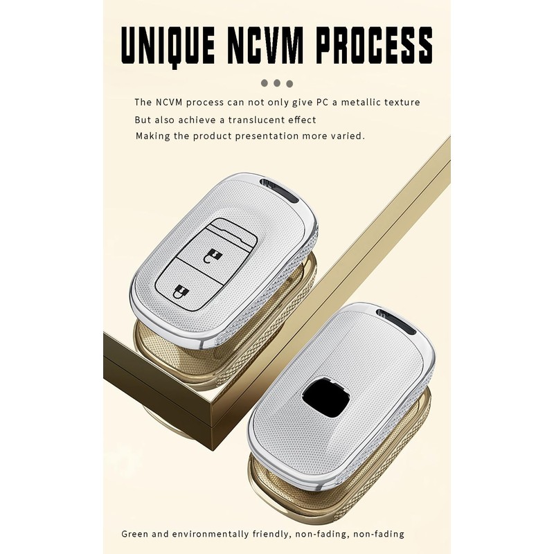 ontto 2 buttons PC Car Key fob Cover compatible with