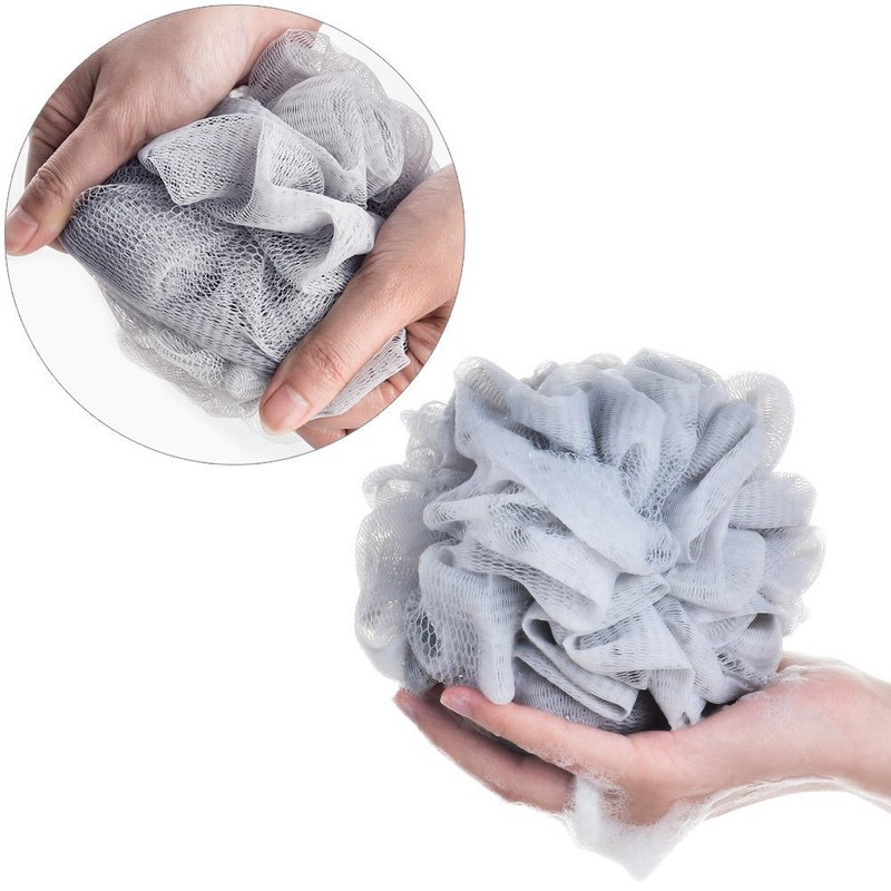Pufs de malla (60 g/pc) esponja de baño y ducha