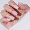 Press On Nails - Short Findigit Square Pink False Nails,