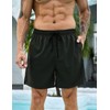 KBVOT Men's Swimming Trunks with Compression Liner Quick-Drying Swimming Shorts