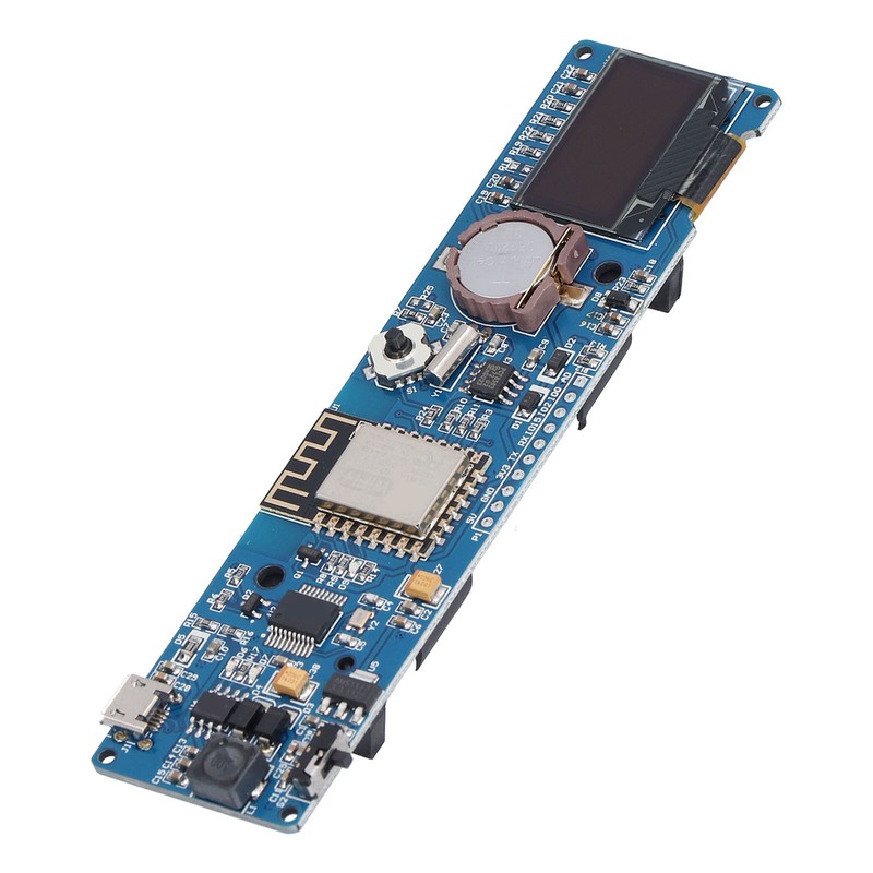 ESP8266 Clock Module Development Board with 0.96in OLED Display 18650