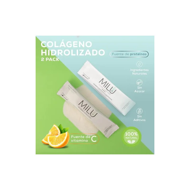 Kit Milu Colágeno Magnesio Y Vitamina C + Colágeno Marino