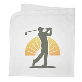 Azeeda 'Golfer Swing' Cotton Baby Blanket/Shawl (BY00043719)