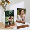 10Pcs Ebony Wood Place Cards Holders for Weddings Party &