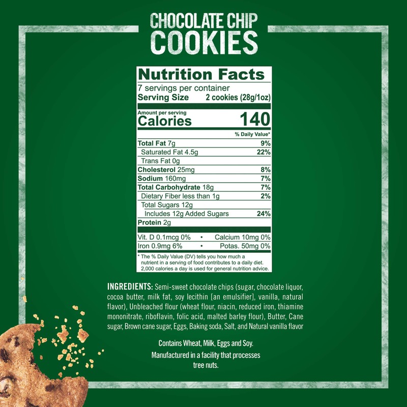 Tate's Bake Shop Chocolate Chip Cookies, 4 - 7 oz
