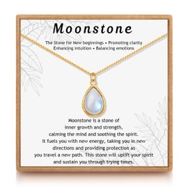 New Beginning Moonstone Necklace for Women, Divorce Healing Gifts for Her, New Job Gifts