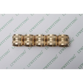 LTWFITTING 3/4" FHT x 3/4" FHT Brass Swivel Hose Adapter,Brass Garden Hose Fitting(Pack of 5)