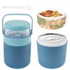 Double Insulated Food Jar with Snack Container and Spoon Leakproof