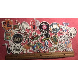 Unbranded LOT OF 10 PCS MUSIC Stickers musician INSTRUMENTS band lover DRUMS dj piano etc+
