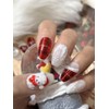 Snow Check Bear Handmade Nail Tips - Ballerina / 스노우체크베어