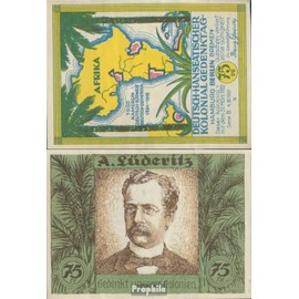 Banknote Berlin Notgeld: 88.3 Picture 4 A. Lüderitz Notgeld of German.- used (III) 1921 75 Pfennig Berlin German.-Hanseatisch (money for collectors - no means of payment) plants/mushrooms