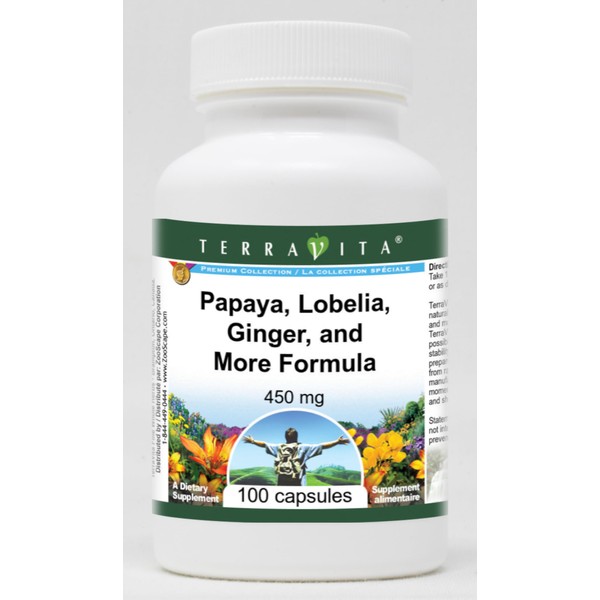 Papaya, Lobelia, Ginger, and More Formula - 450 mg (100