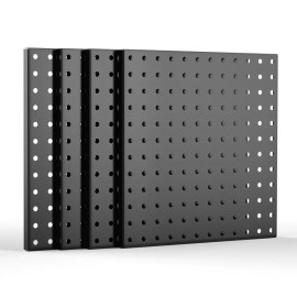 ValueMax 4-Pack Metal Pegboard Panels 12"x12" Heavy Duty Pegboard Wall Organizer