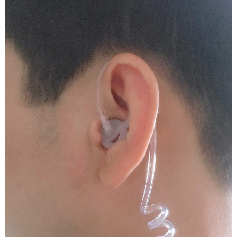 Silicone Fin Ear Mold for Two Way Radio Earpiece Replacement