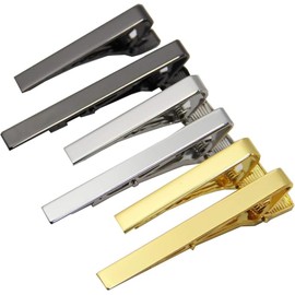 Tie Bar BetterJonny 6-Piece Tie Bar Classic Style Tie Bar for Men Gift for Your Father, Lover, Friend on Christmas, Anniversary, Wedding, Party, Meeting
