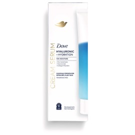 Dove Cream Serum Hyaluronic + Hydration for Extra Dry, Flaky Skin, with Pro-Ceramides, Niacinamide and Collagen Peptides, 8 oz