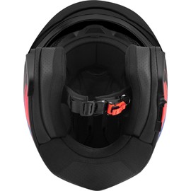 Bogotto H586 City-B Jet Helmet, Matte Black/Red/Blue, L