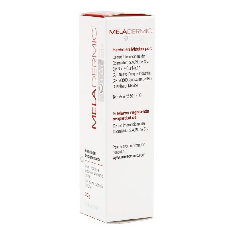 Suero Facial Aclarador Despigmentante Meladermic Fps 50+ 30g Todo Tipo