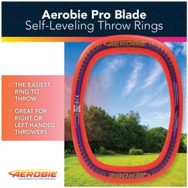 Aerobie Pro Blade Throw Ring, Lightweight Kids Toy for Disc Golf, Backyard Games & More, Outdoor Games for Adults and Family Ages 5 & Up, Red