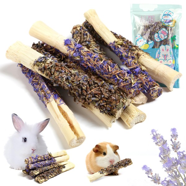 Abizoo Sweet Bamboo Rabbit Chew Sticks 8Pcs Natural Hay Molar