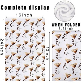 MYSOMY Espresso Martini Kitchen Towel Espresso Martini Gifts Espresso Martini Cocktail Towel Espresso Martini Bachelorette Gifts (CoffeeBean UK)